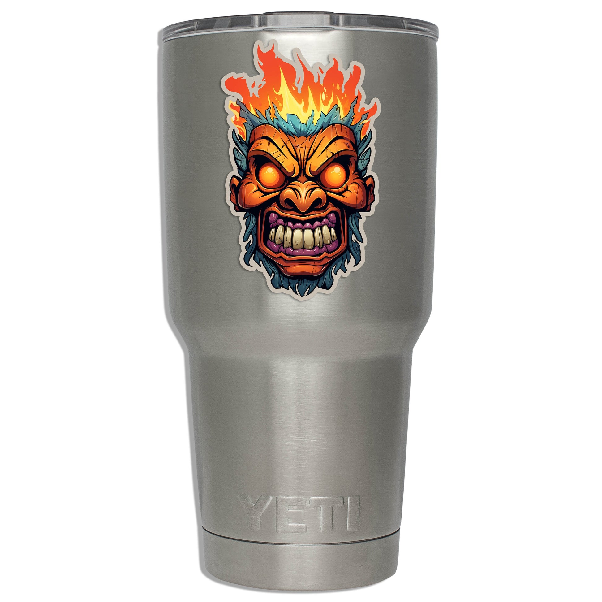 Kaka Tiki Fire Mask Cup Laptop Boat Cooler Car Vehicle Window Bumper Vinyl Decal Graphic Sticker
