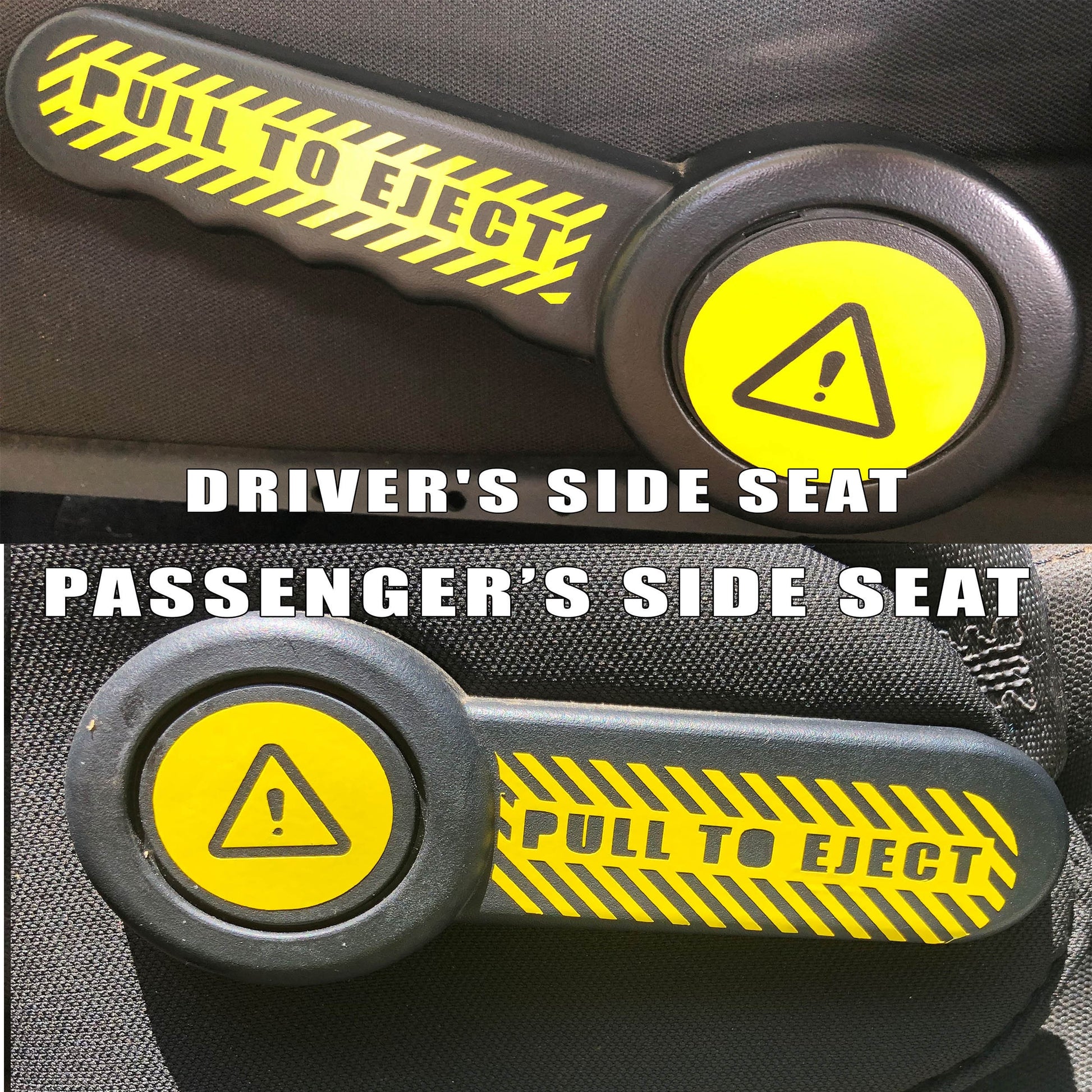 Pull to Eject Decal Kit Driver and Passenger Side Graphics Fits 2007-2018 Jeep Wrangler JK JKU Durable Custom Design