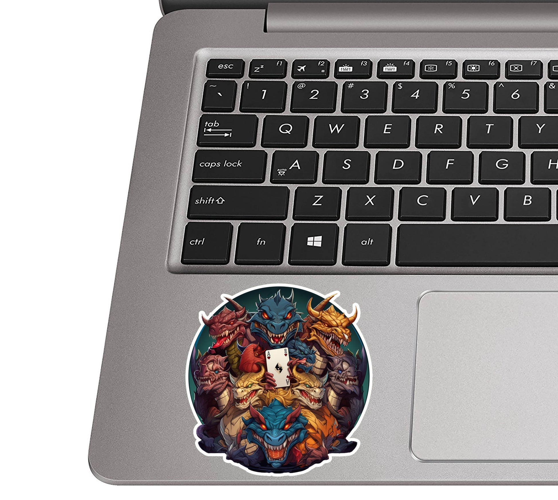 Dragons Holding Trump Card Vinyl Sticker