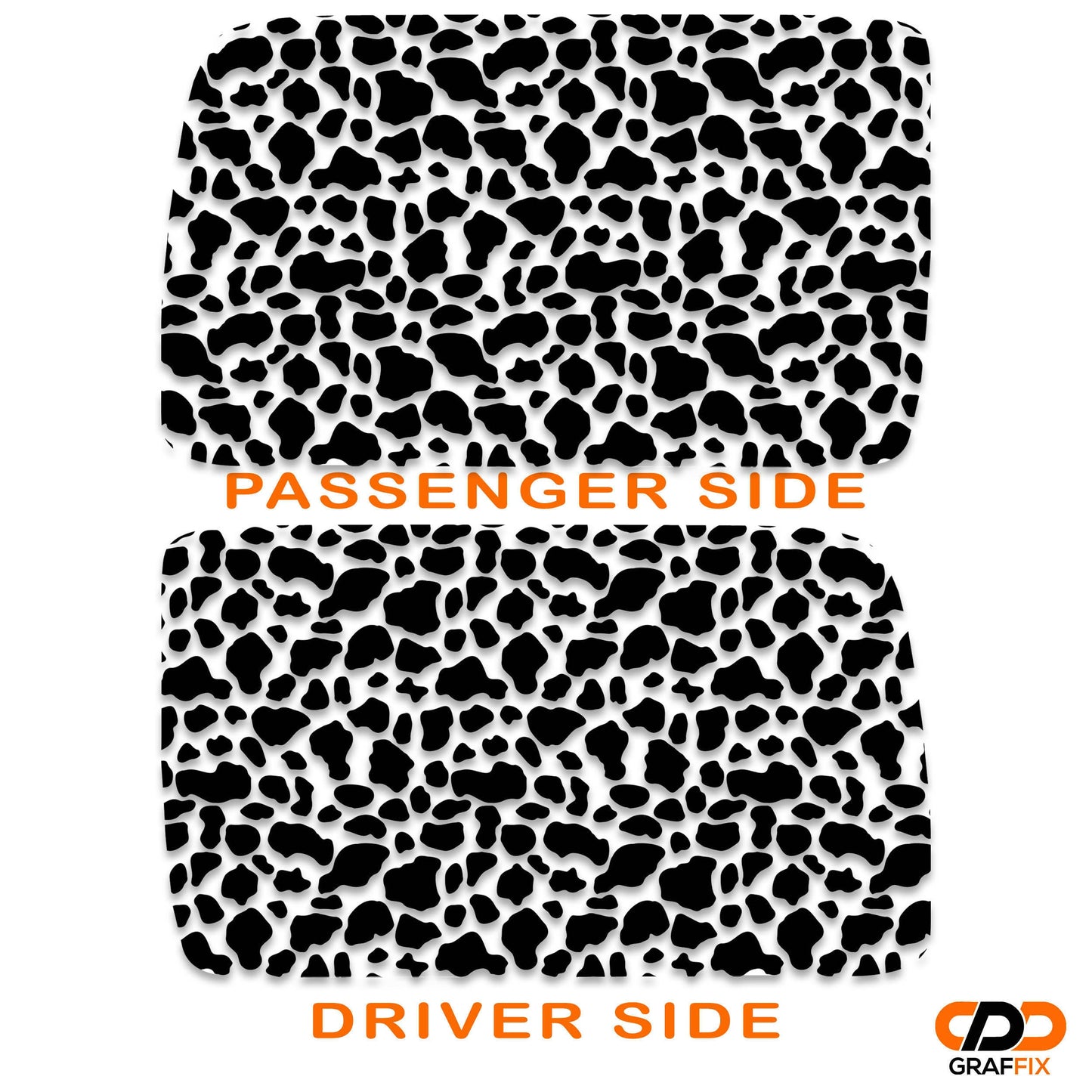 Cow Print Hardtop Window Decal Set - Fits Jeep Wrangler JKU 2007 - 2018