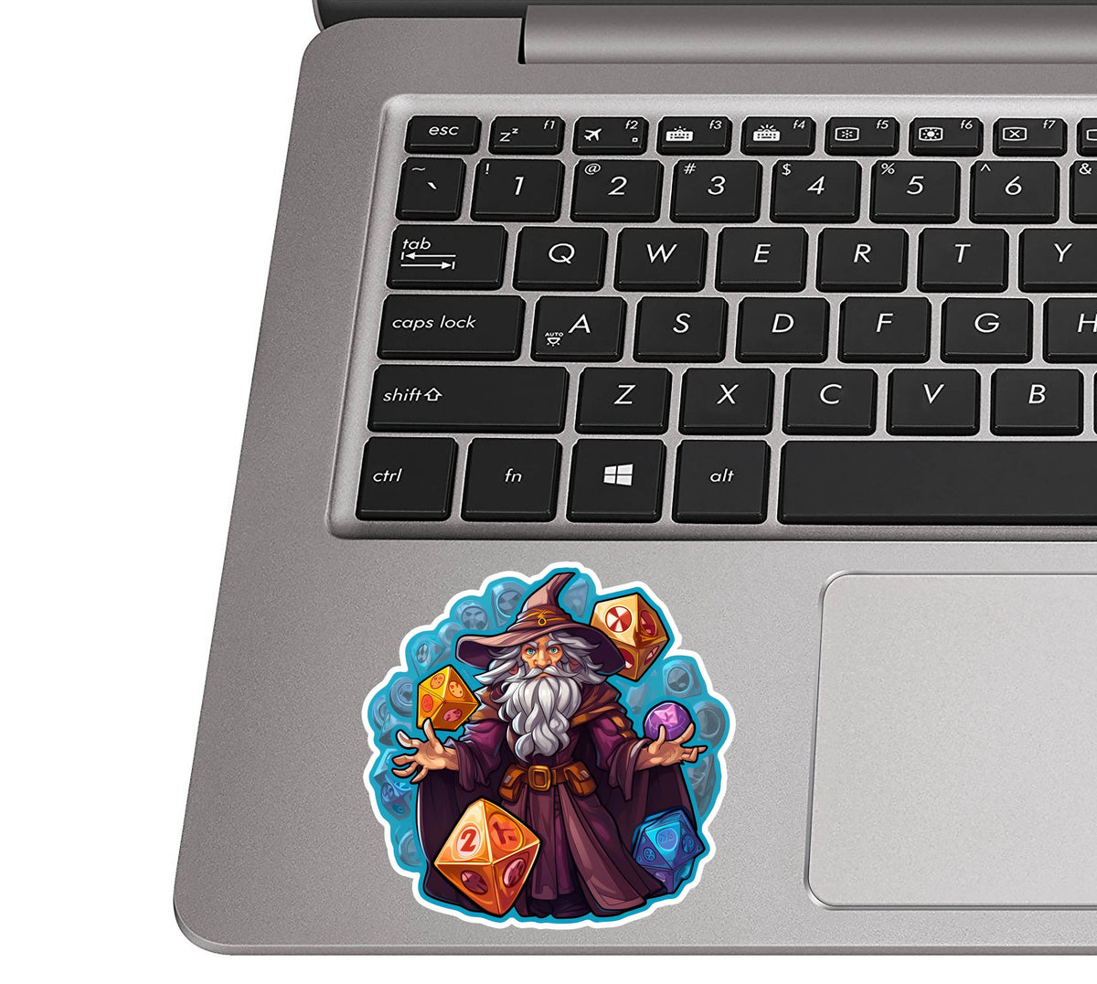 Wizard Dice Storm Vinyl Sticker Magic RPG Wizard Decal for Laptop Water Bottle Suitcase or Car DnD Fantasy Gaming Gift