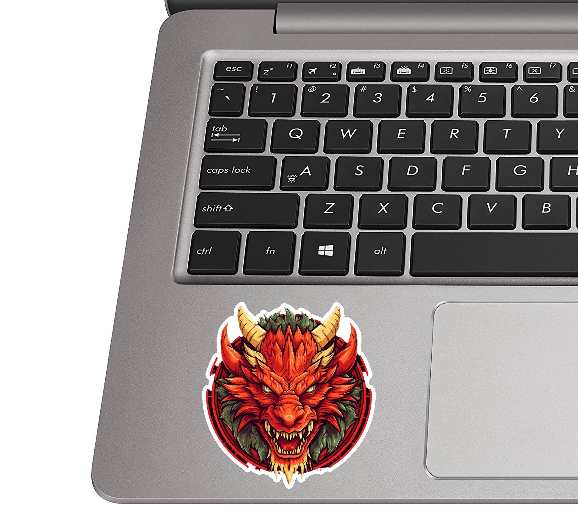 Mounted Red Dragon Head Vinyl Sticker Fantasy RPG Smog Decal for Water Bottle Laptop Tumbler Car DnD Tabletop Gift for Dragon Fans