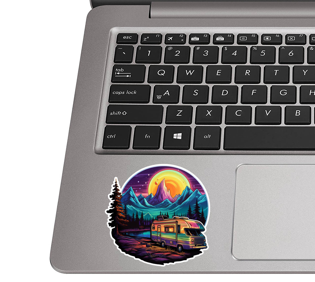 Psychedelic RV Camper Vinyl Sticker Trippy Retro Travel Decal for Laptop Water Bottle Cooler Van Life Journal Collectible Hippie Gift
