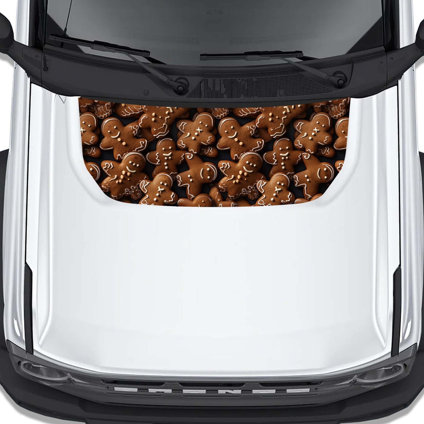 Gingerbread Men Christmas Hood Vinyl Decal Fits Ford Bronco 2021+