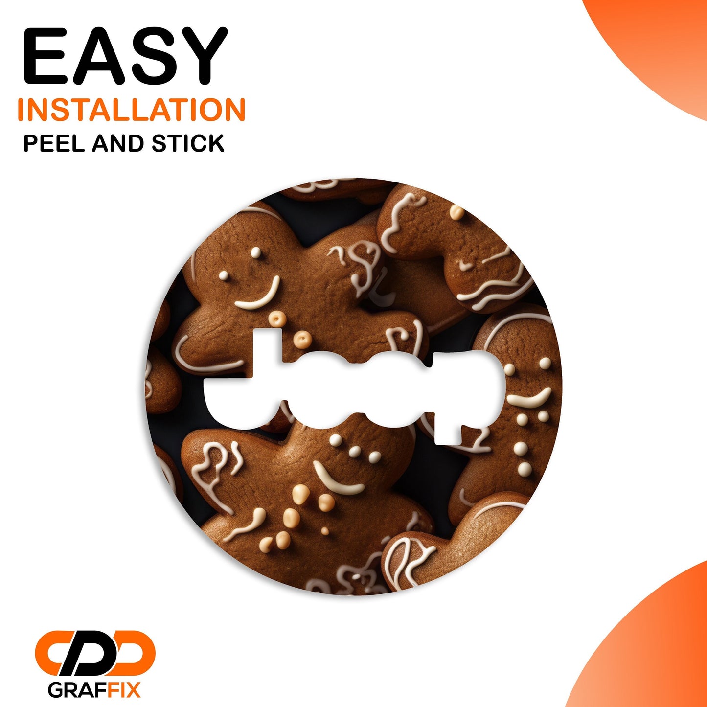 Christmas Gingerbread Man Steering Wheel Decal Overlay