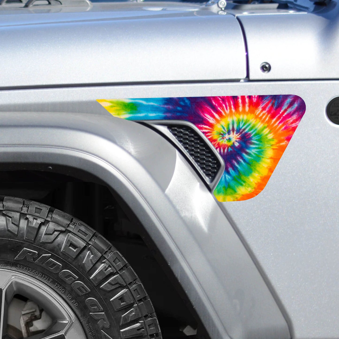 Tie Dye Fender Vent Vinyl Decal - Fits Jeep Wrangler JL/Jeep Gladiator JT 2018+