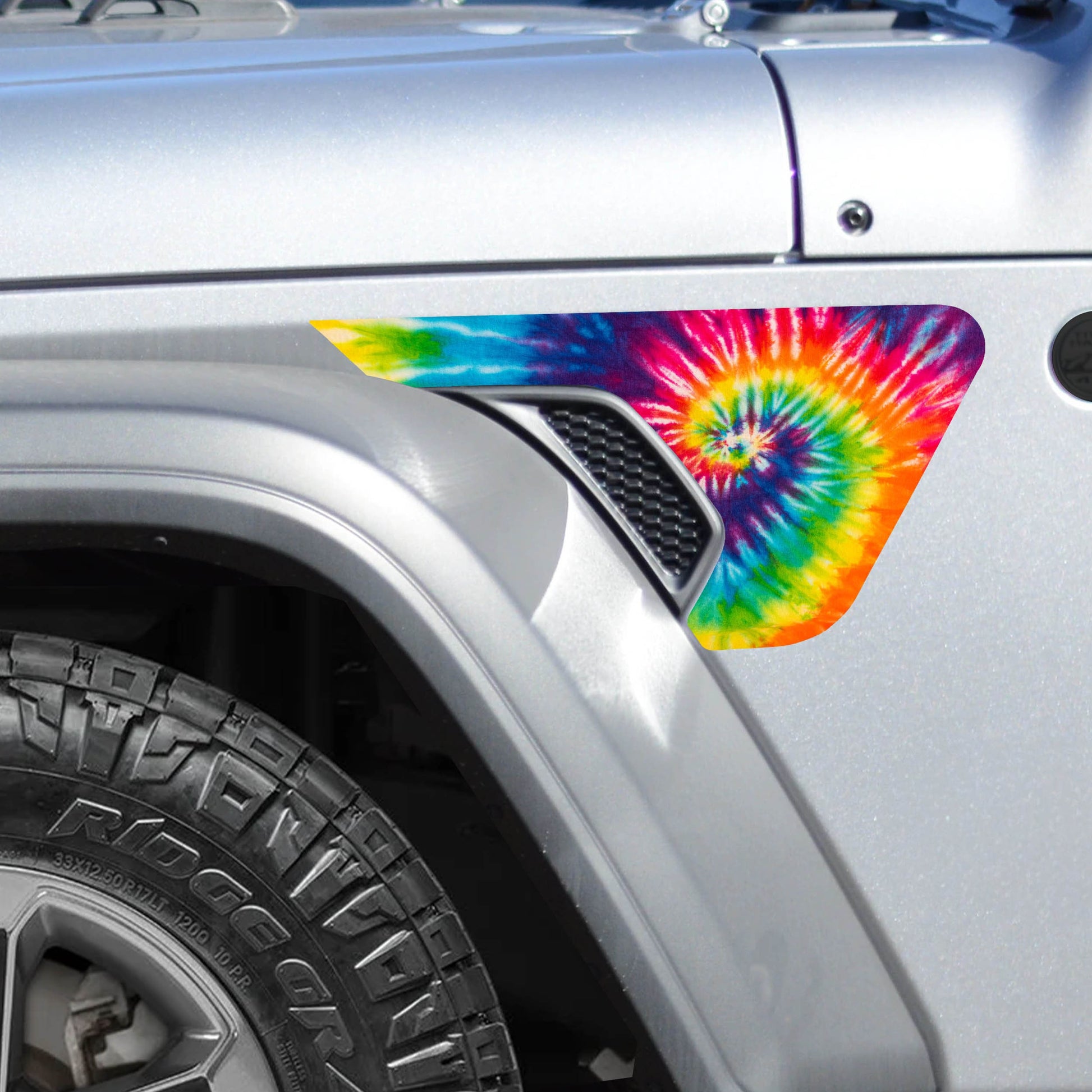 Tie Dye Fender Vent Vinyl Decal - Fits Jeep Wrangler JL/Jeep Gladiator JT 2018+