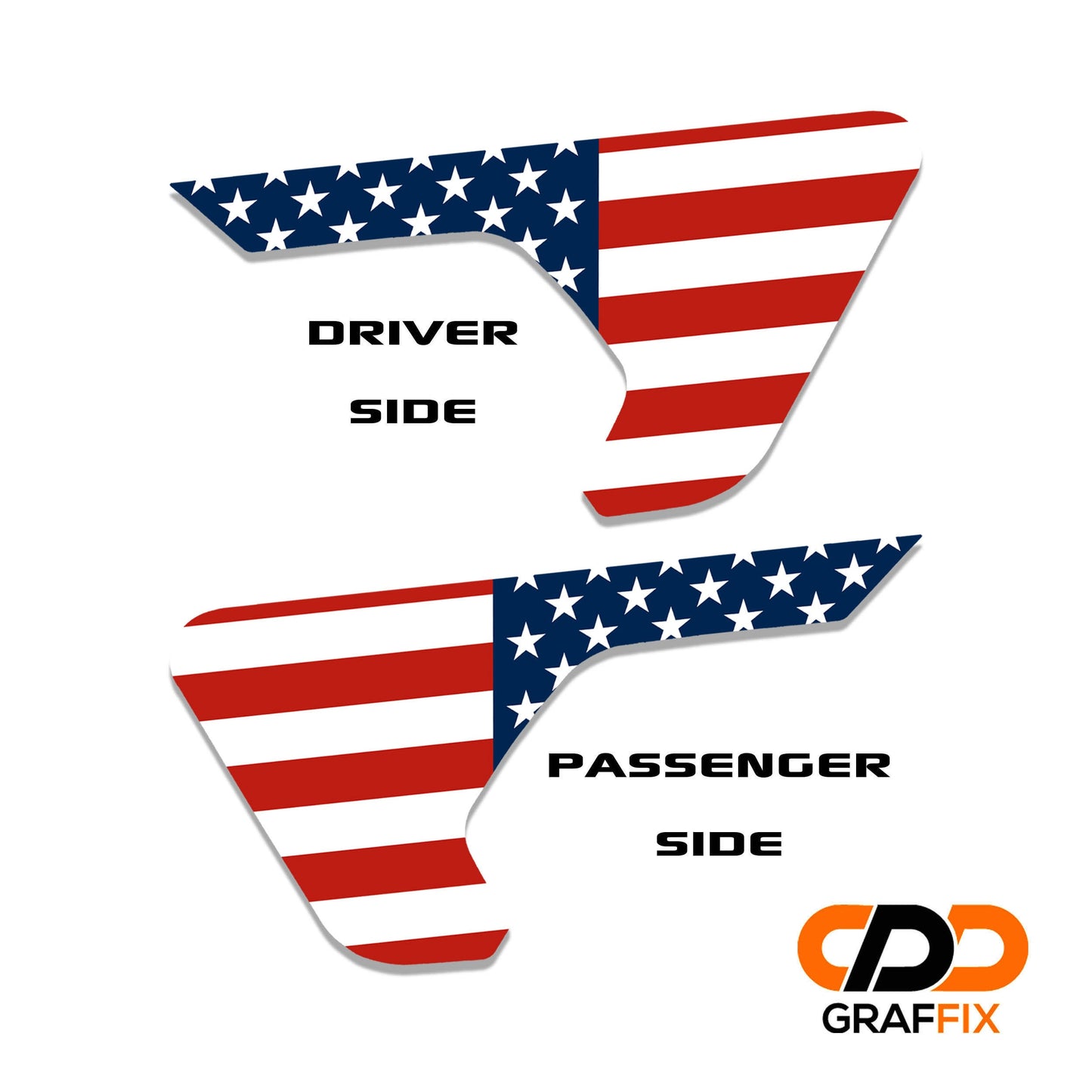 American Flag Fender Vent Vinyl Decal - Fits Jeep Wrangler JL/Jeep Gladiator JT 2018+
