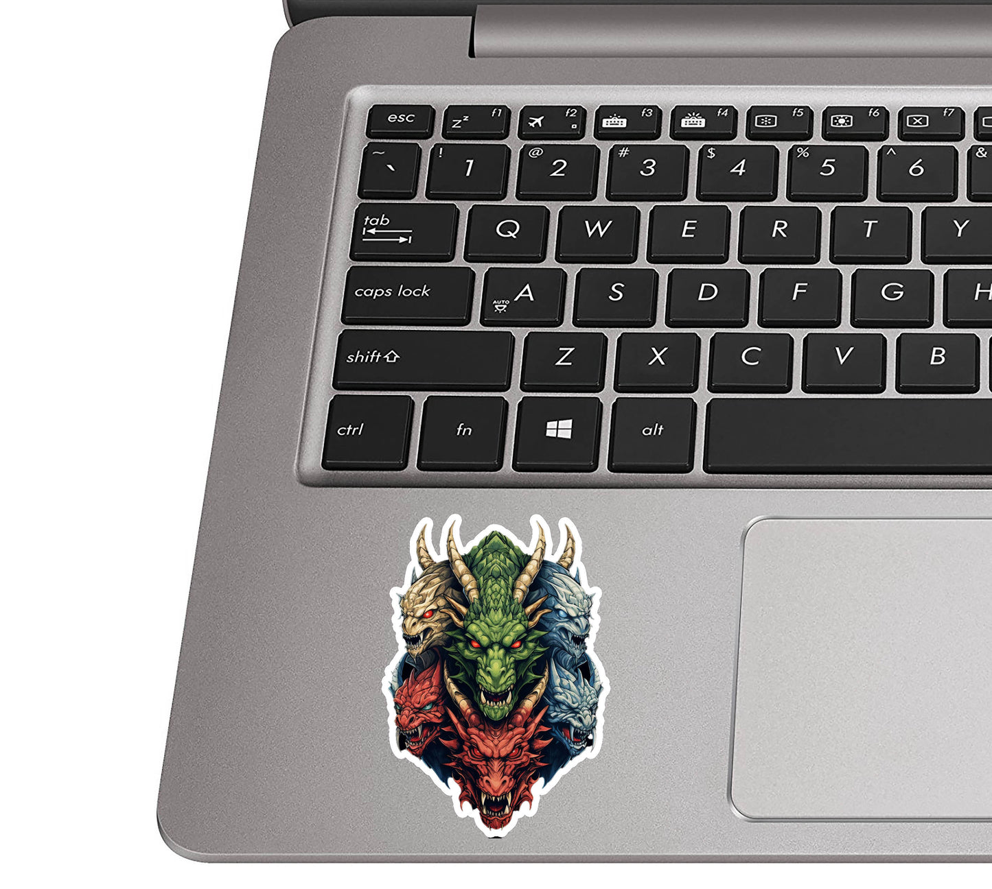 Mounted Dragon Horde Heads Vinyl Sticker Fantasy RPG DnD Dice Laptop Tumbler Water Bottle Decal Gift for Dungeon Masters or Players