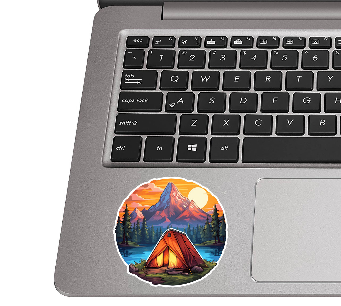 Lake Camping Vinyl Sticker | Hiking Nature Decal for Car, Truck, Water Bottle, Laptop, Journal | Explore More Outdoor Graphic