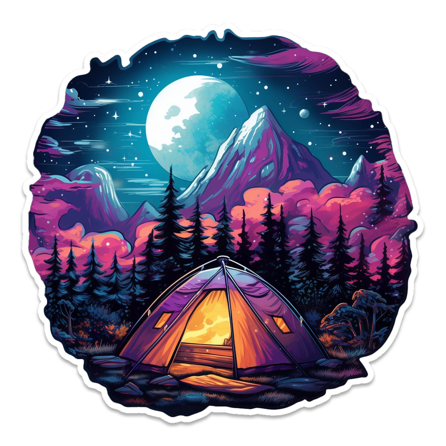 Collectible Decals Night Sky Outdoor Camping Hiking Vinyl Sticker