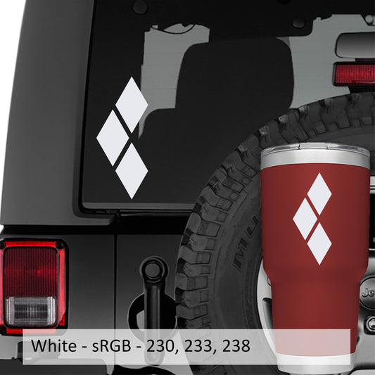 Harley Triple Stacked Diamond Vinyl Transfer Decal Custom Automotive Graphic for Cars Windows Laptops Durable Design