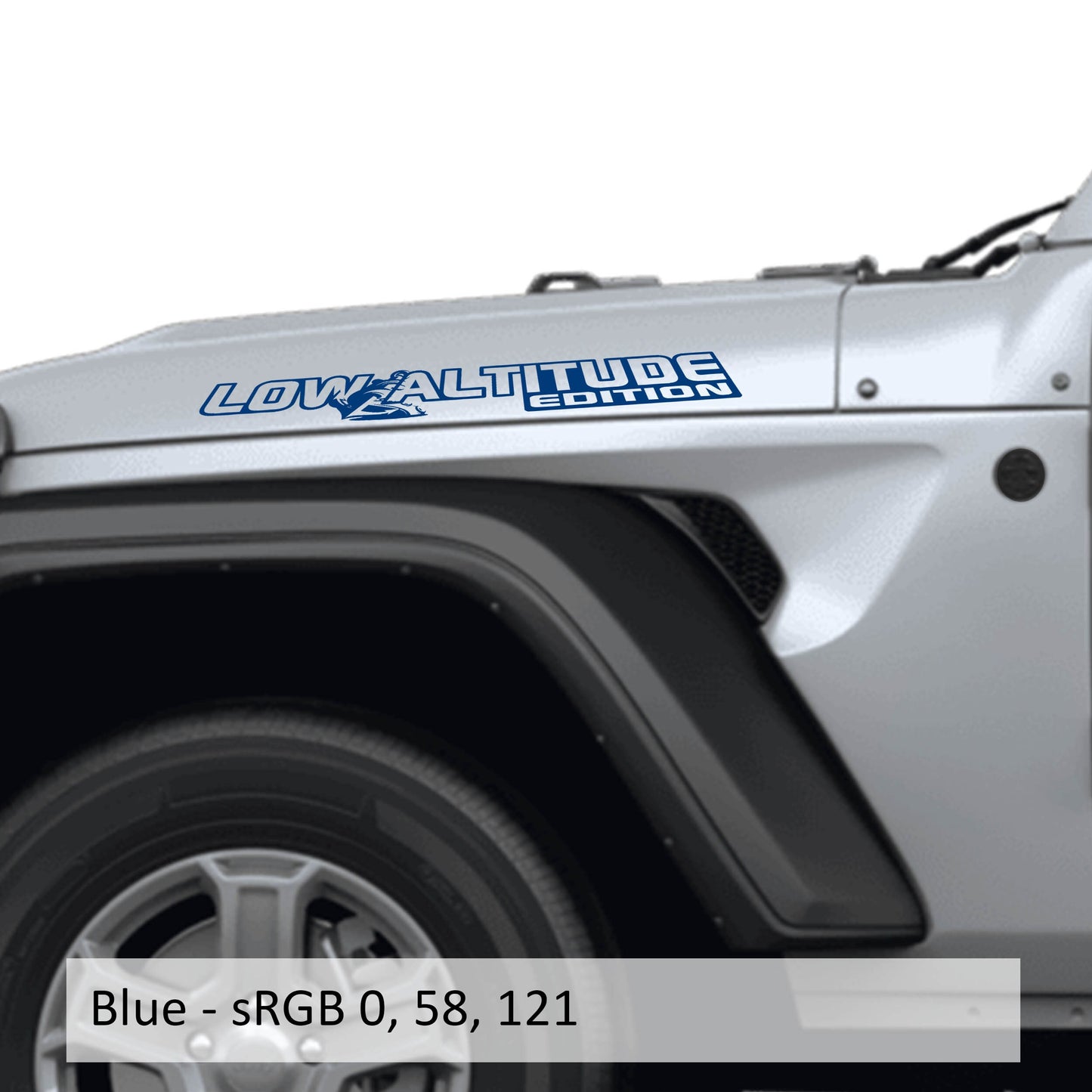 Low Altitude Edition Vinyl Transfer Hood Decals, Custom Off-Road Graphics for Jeep Wrangler JL and Gladiator JT, Durable Unique Design