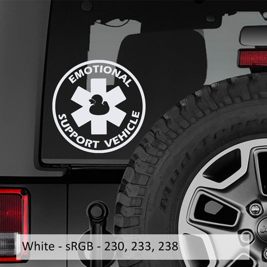 Emotional Support Vehicle Vinyl Decal