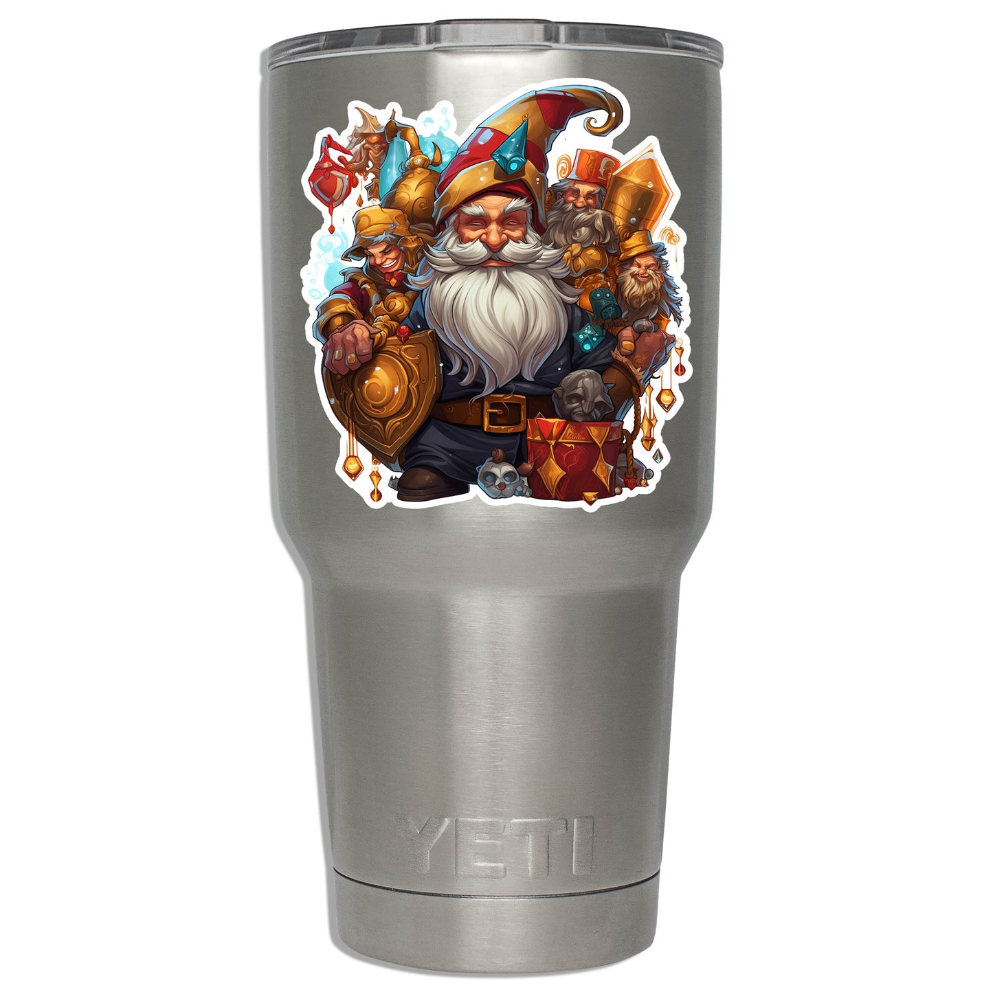 Christmas Gnomes with Gifts Vinyl Sticker Cute Holiday Gnome Decal for Laptop Water Bottle Journal Festive Stocking Stuffer Gift Idea