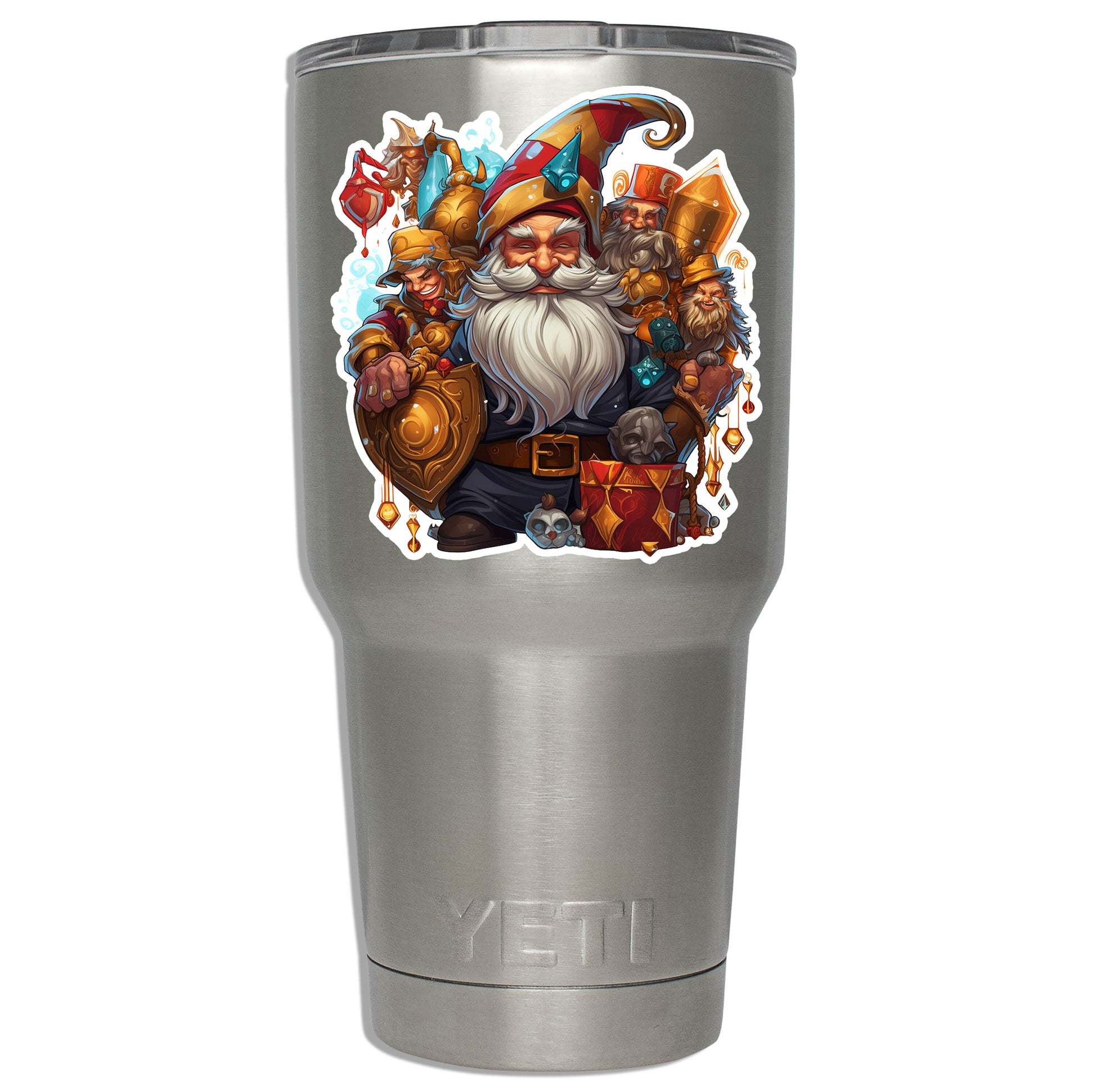 Christmas Gnomes with Gifts Vinyl Sticker Cute Holiday Gnome Decal for Laptop Water Bottle Journal Festive Stocking Stuffer Gift Idea