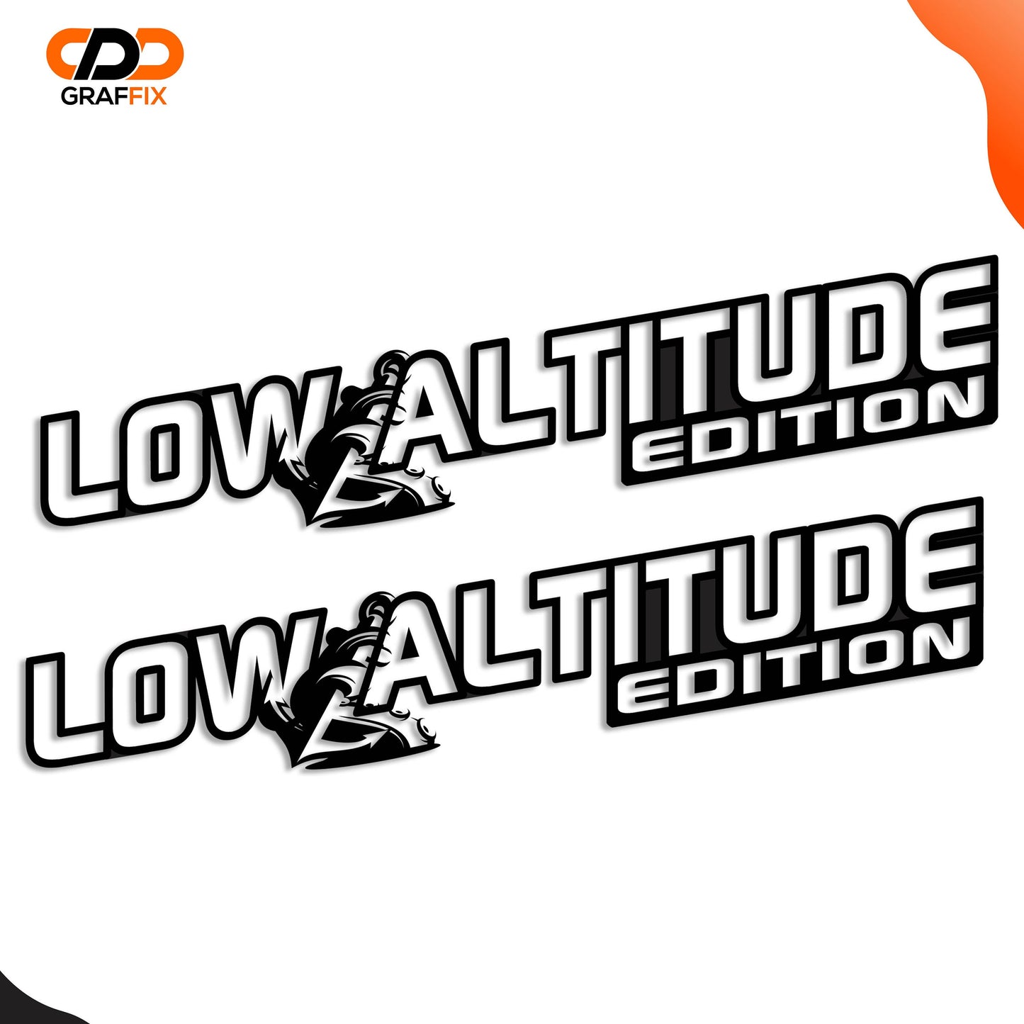 Low Altitude Edition Vinyl Transfer Hood Decals, Custom Off-Road Graphics for Jeep Wrangler JL and Gladiator JT, Durable Unique Design