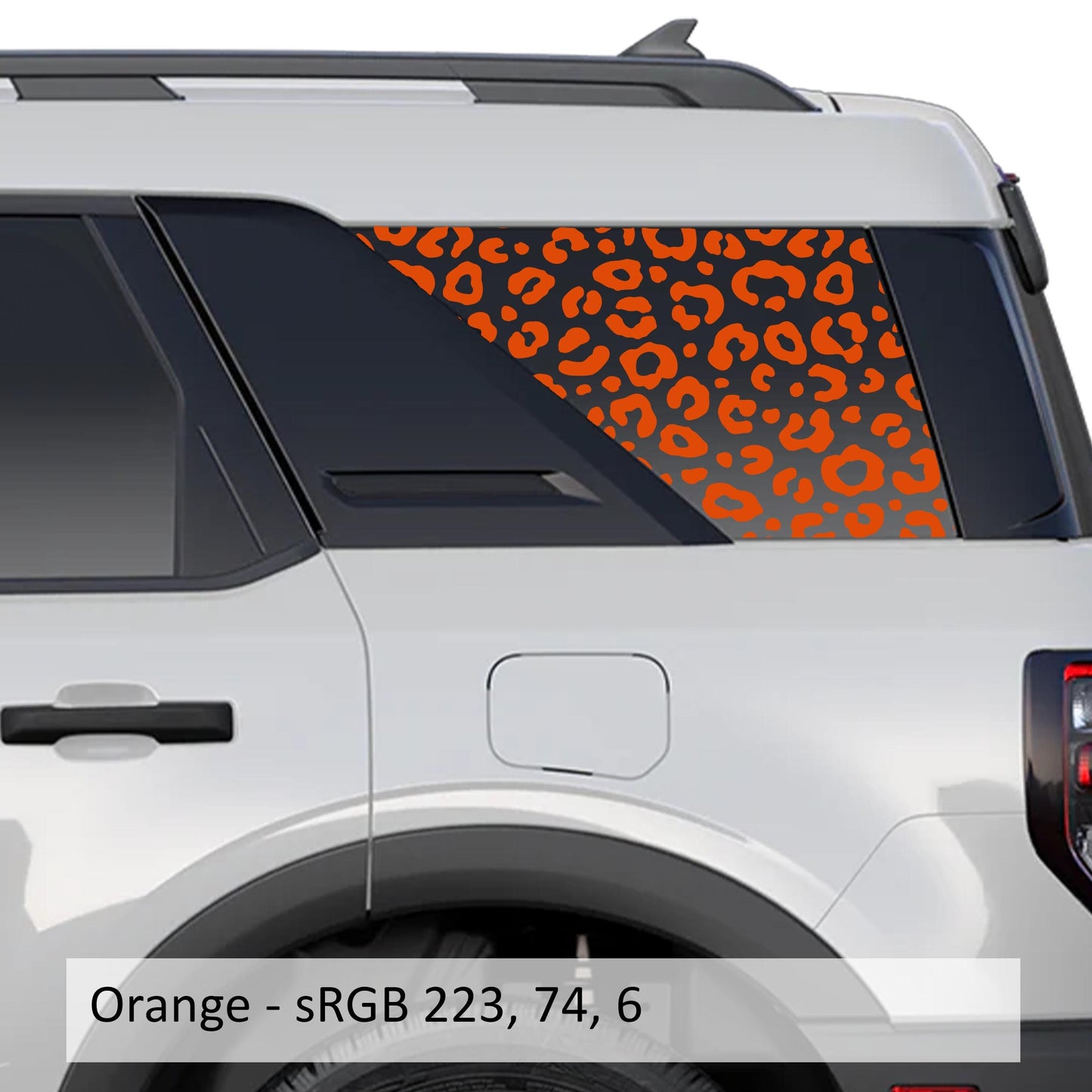 Leopard Print Rear Quarter Window Decals Fits 2021+ Bronco Sport