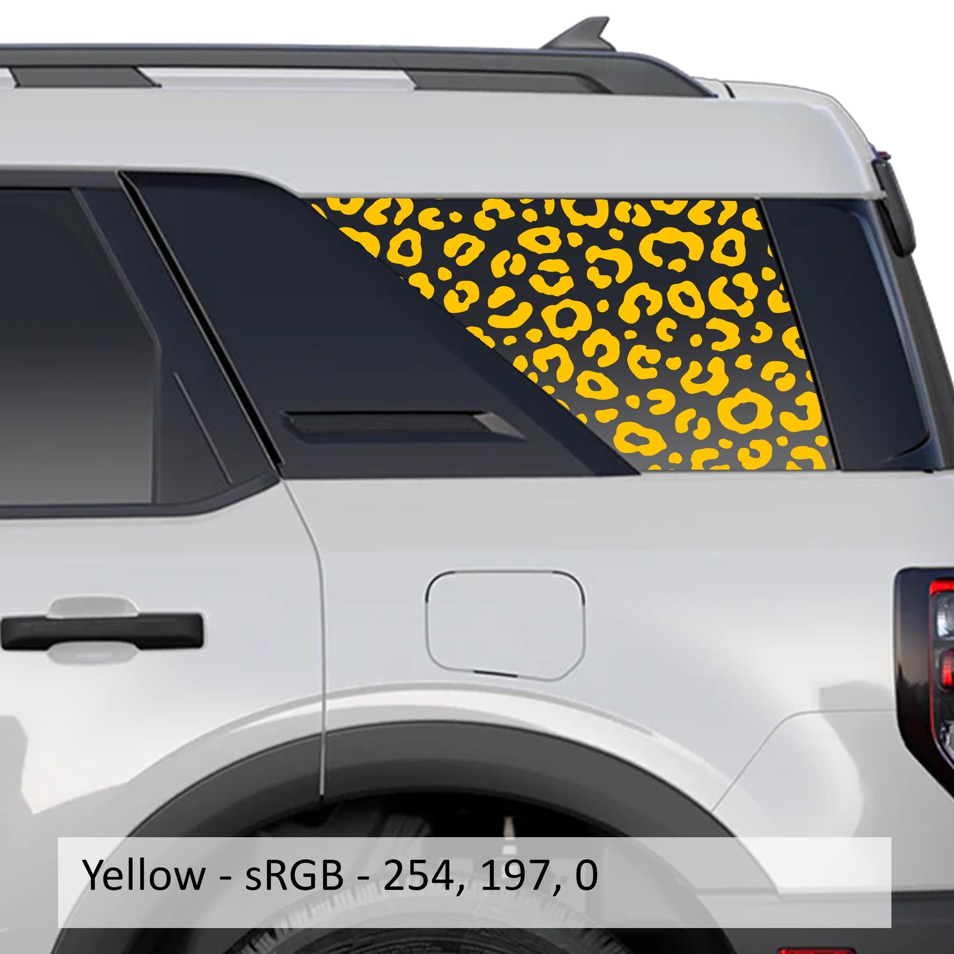 Leopard Print Rear Quarter Window Decals Fits 2021+ Bronco Sport
