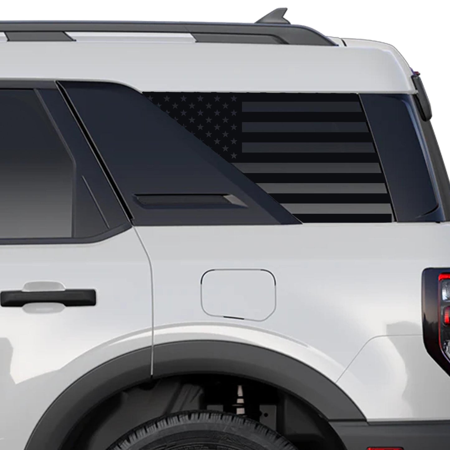 American Flag Rear Quarter Window Decals Fits 2021+ Bronco Sport