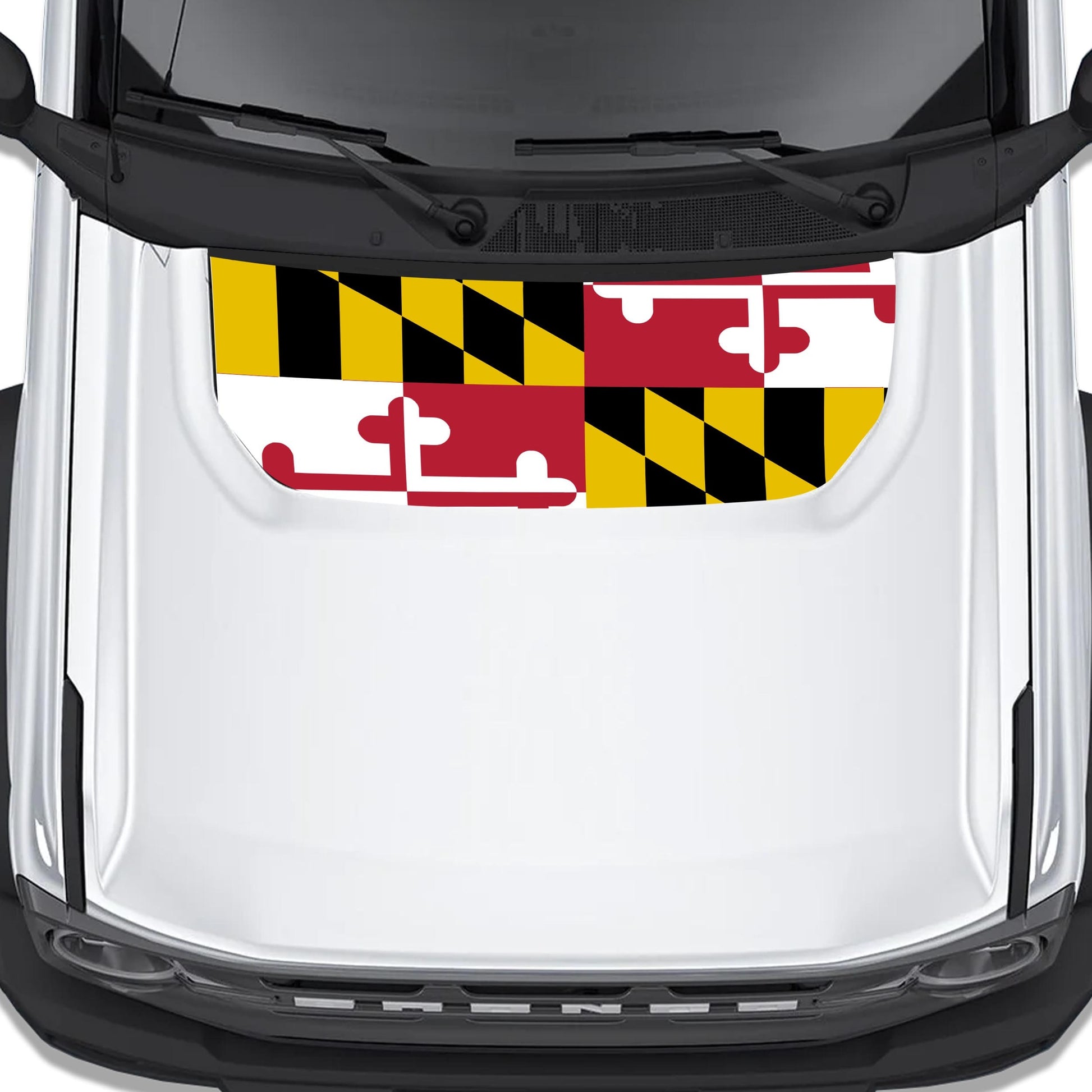 Maryland State Flag Hood Graphic Design Decal Fits Ford Bronco 2021+