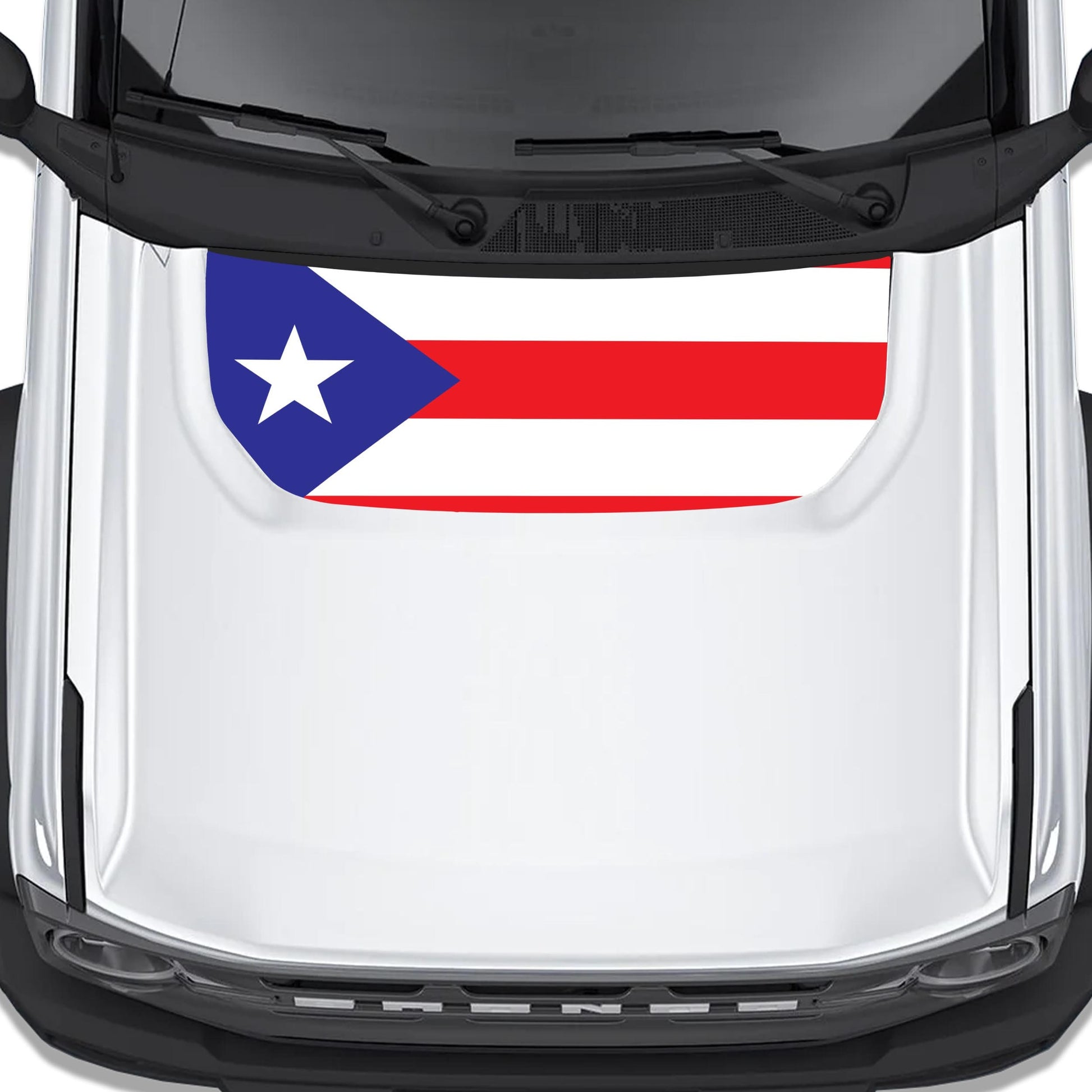 Puerto Rico State Flag Hood Graphic Design Decal Fits Ford Bronco 2021+