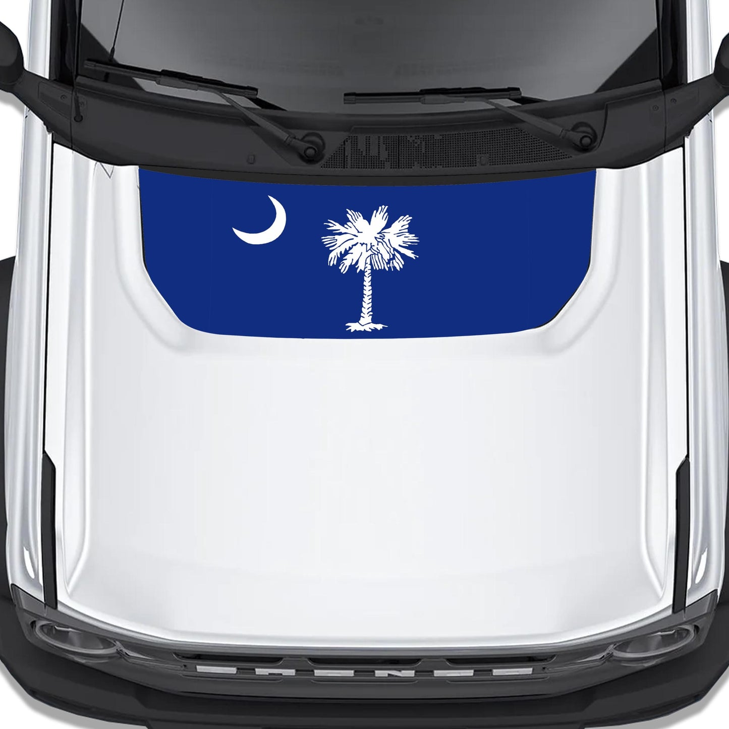 South Carolina Palmetto Moon State Flag Hood Graphic Design Decal Fits Ford Bronco 2021+