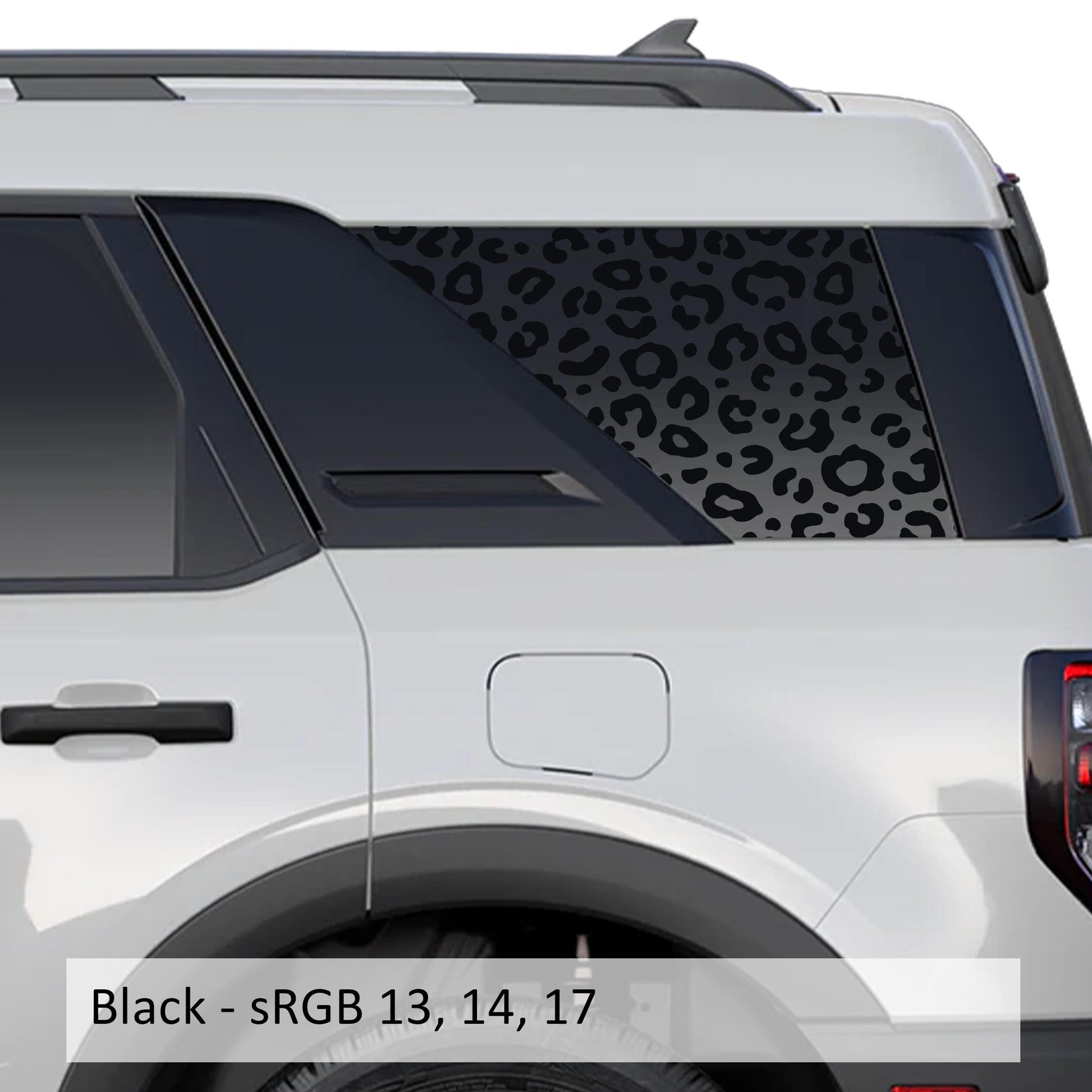 Leopard Print Rear Quarter Window Decals Fits 2021+ Bronco Sport