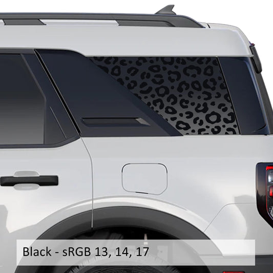 Leopard Print Rear Quarter Window Decals Fits 2021+ Bronco Sport