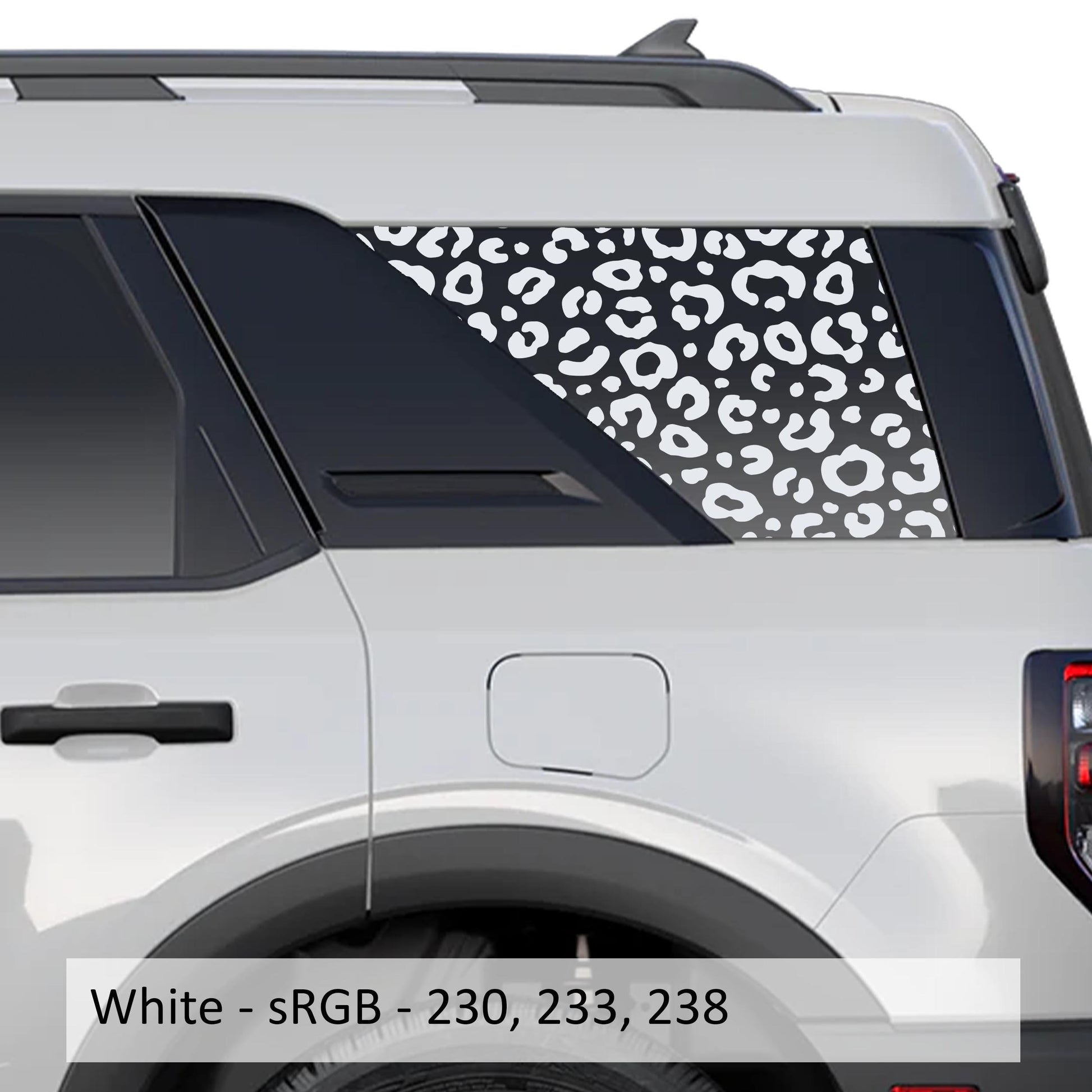 Leopard Print Rear Quarter Window Decals Fits 2021+ Bronco Sport