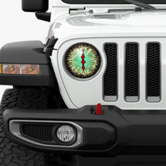 Eyeball Round Headlight Overlay Graphics Kit Vinyl Decal Cover 2 Piece Set