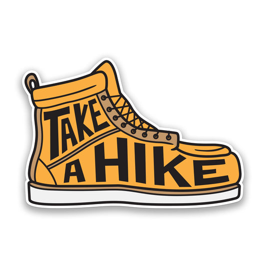 Take A Hike Boot Vinyl Decal Sticker Hiking Boot Travel Backpacking Nature Decal Colorful Car Laptop Water Bottle Tumbler Mountains Explorer