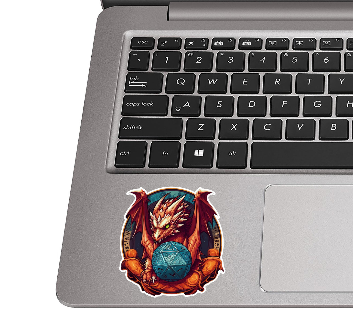 Scales and Spells Dragon Dice Vinyl Sticker DnD RPG Fantasy Red Dragon TTRPG Decal for Laptop Water Bottle Suitcase Gift