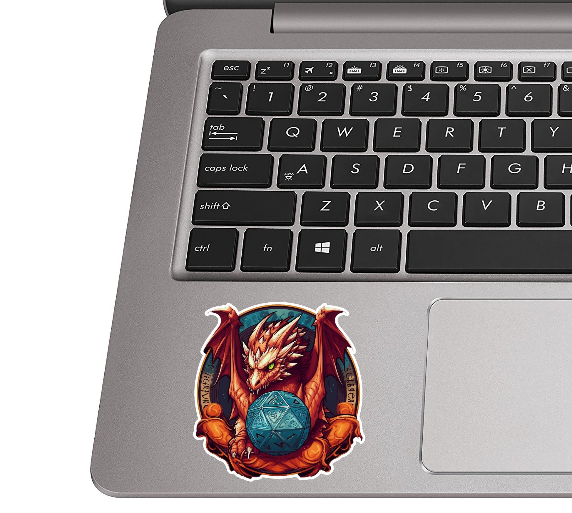 Scales and Spells Dragon Dice Vinyl Sticker DnD RPG Fantasy Red Dragon TTRPG Decal for Laptop Water Bottle Suitcase Gift