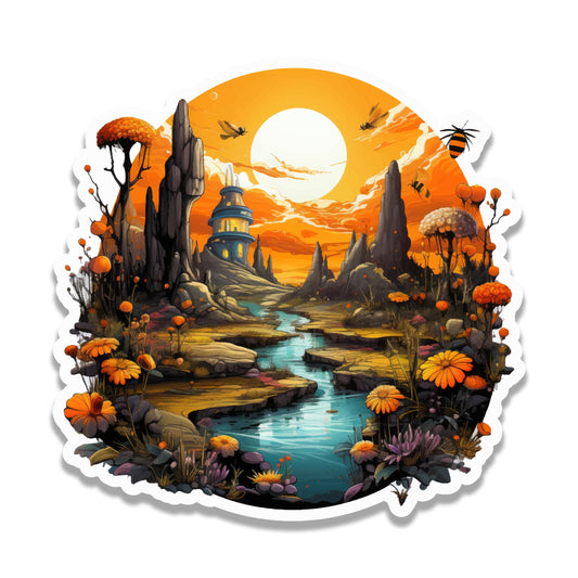 Honeybee Garden Party Vinyl Sticker Cute Bee Gift for Laptop Water Bottle Suitcase Car Travel Journal Nature Lover Insect Aesthetic