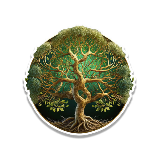 Yggdrasil Tree of Life Vinyl Sticker | Celtic Knot Design for Laptop, Car, Water Bottle, Suitcase, Luggage Tag | Norse Mythology Gift