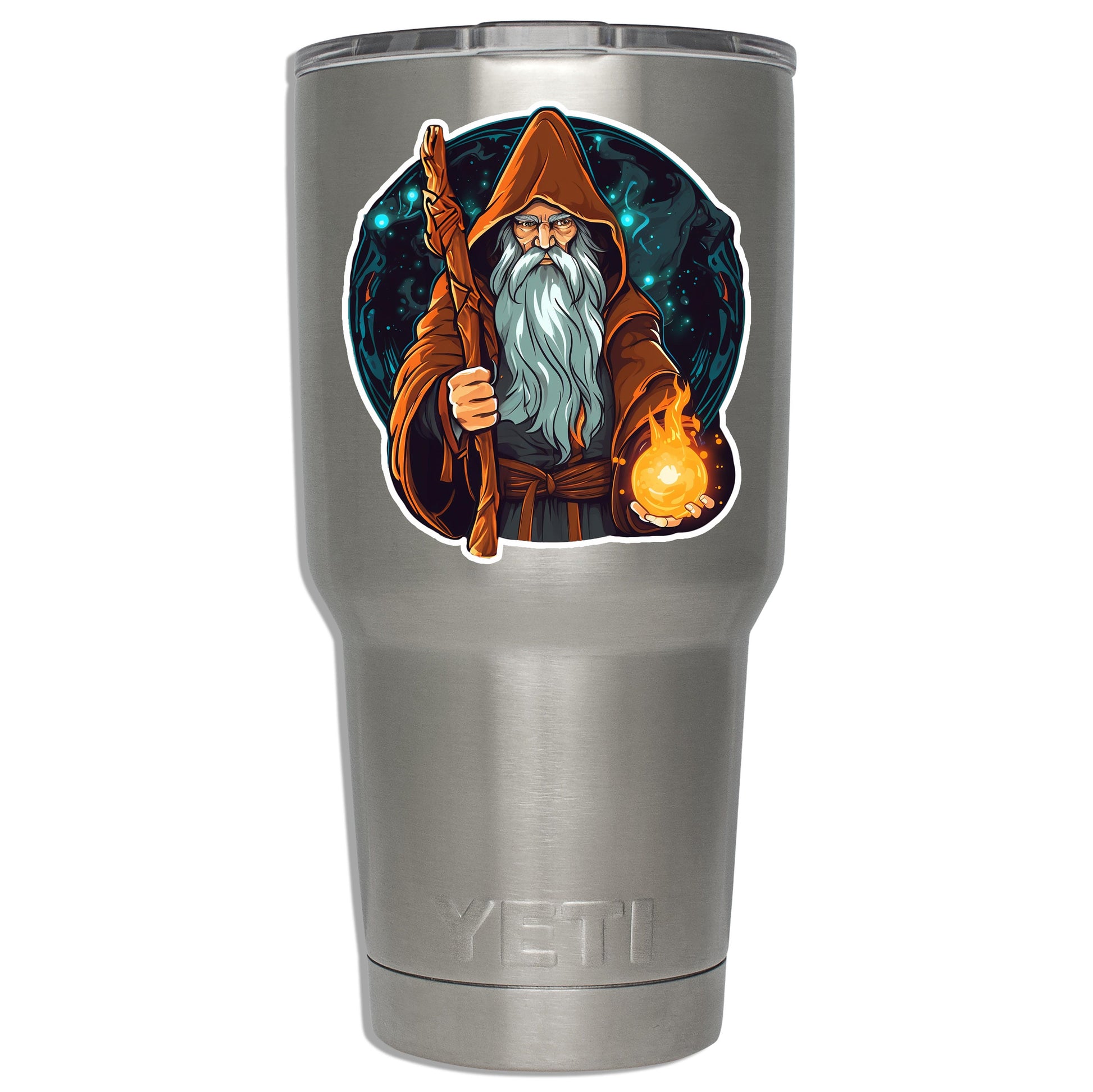 Elder Mage Spellcaster Wizard Vinyl Sticker Fantasy RPG Decal for Laptop Water Bottle Car Journal Gift for DnD and Tabletop Gamers