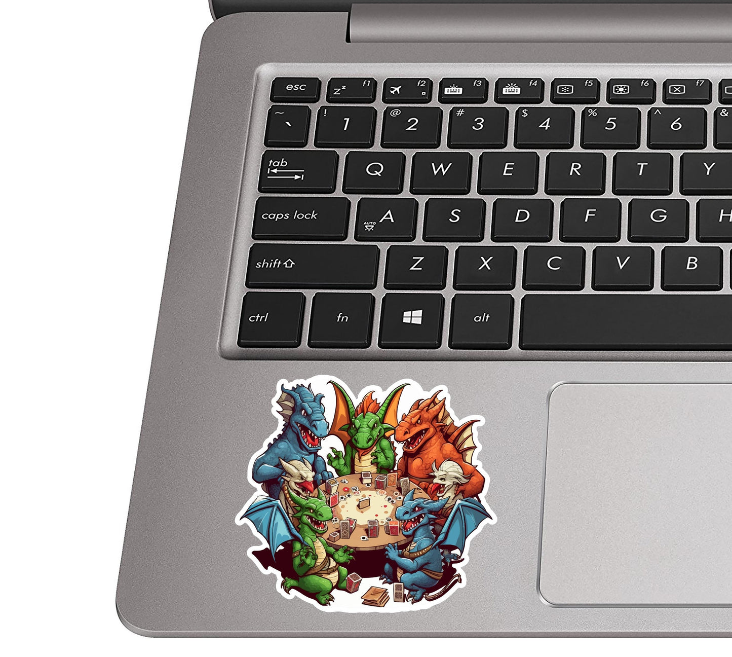 Wizards and Wings Dragon RPG Vinyl Sticker Fantasy Tabletop Game Decal for Water Bottle Laptop Car Journal Travel Gift for Gamers