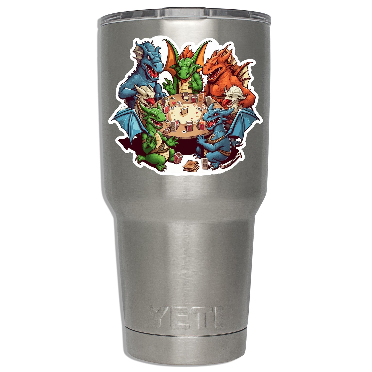 Wizards and Wings Dragon RPG Vinyl Sticker Fantasy Tabletop Game Decal for Water Bottle Laptop Car Journal Travel Gift for Gamers
