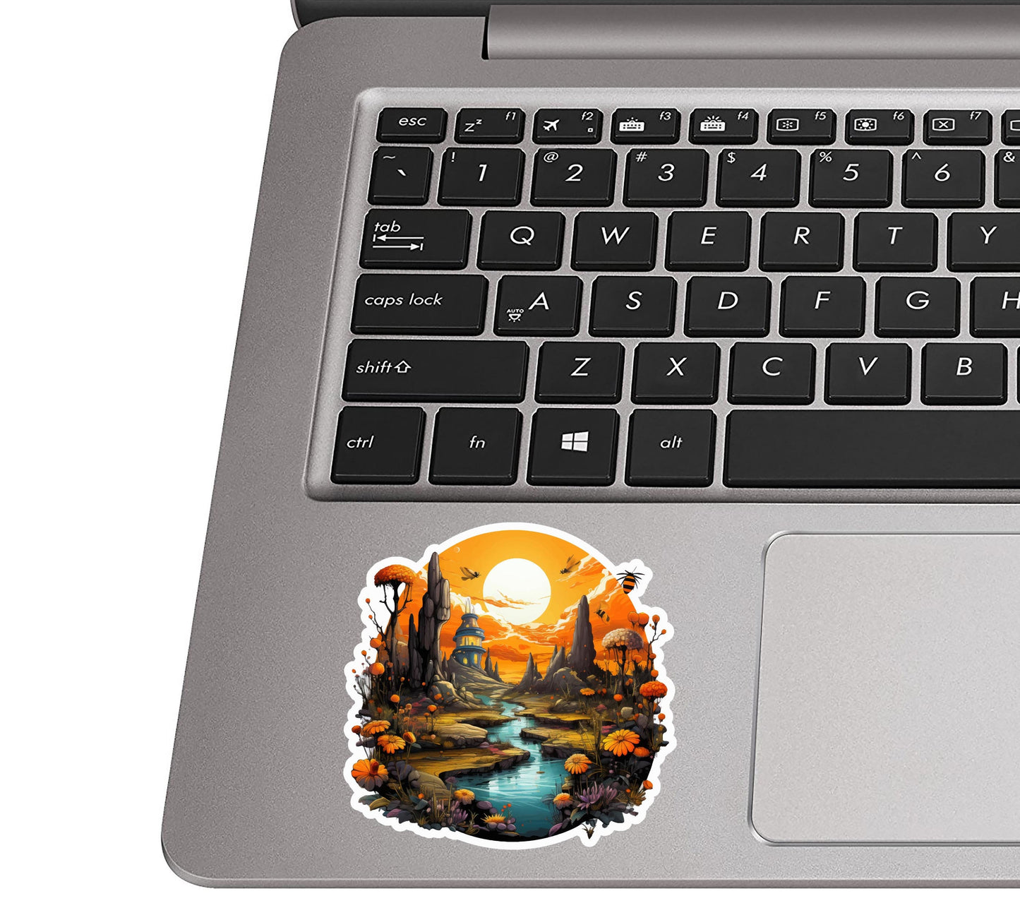 Honeybee Garden Party Vinyl Sticker Cute Bee Gift for Laptop Water Bottle Suitcase Car Travel Journal Nature Lover Insect Aesthetic