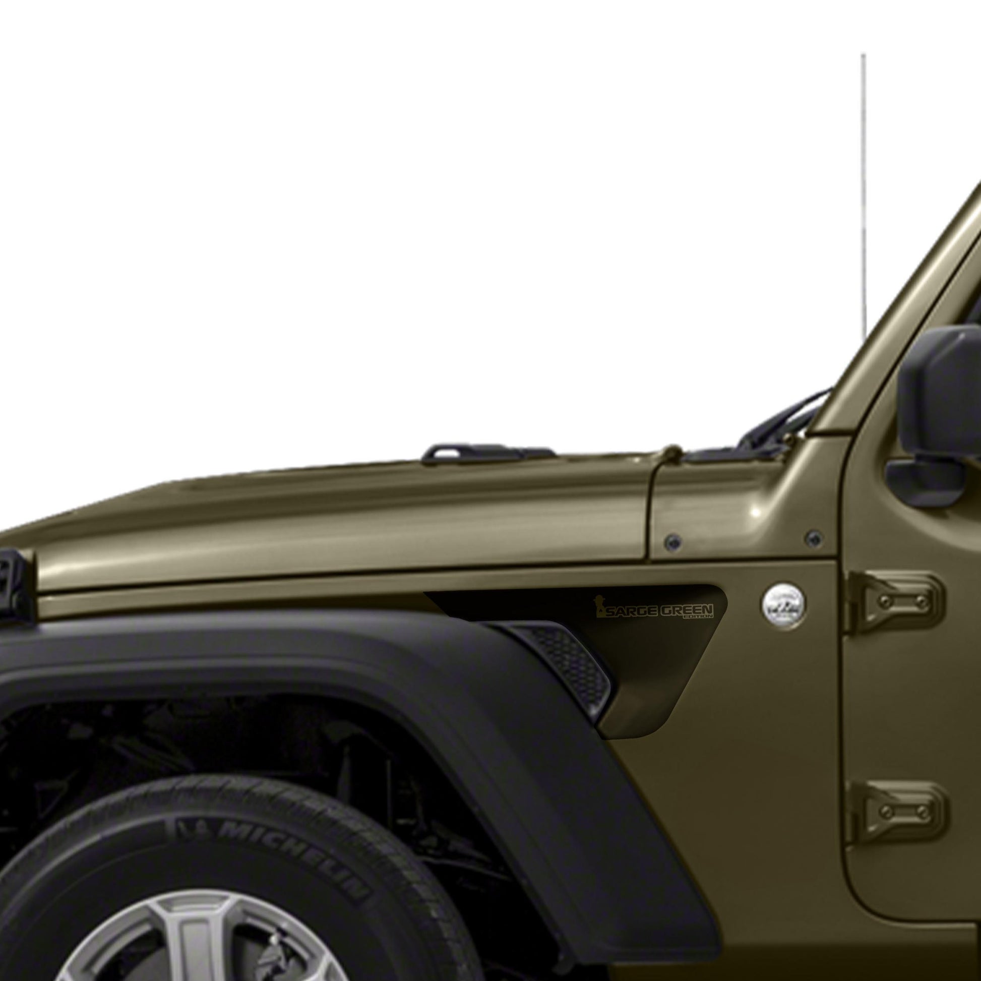 Sarge Green Edition Fender Vent Vinyl Decal - Fits Jeep Wrangler JL/Jeep Gladiator JT 2018+
