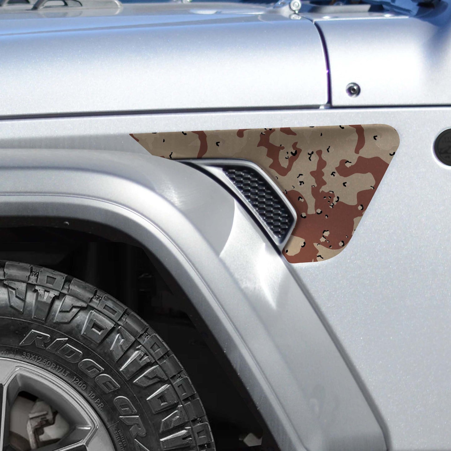 Desert Sand Camouflage Fender Vent Vinyl Decal - Fits Jeep Wrangler JL/Jeep Gladiator JT 2018+
