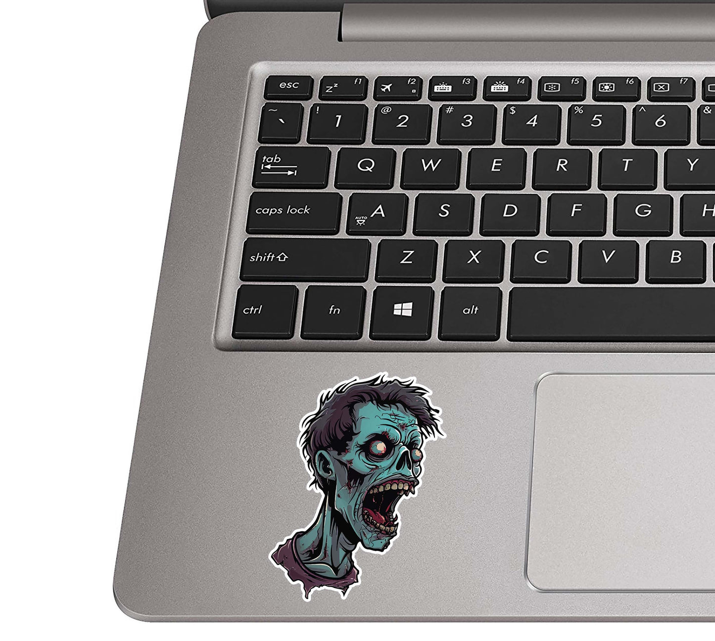 Monroeville Mall Muncher Zombie Head Vinyl Sticker for suitcase, laptop, car or water bottle, luggage tag, travel gift