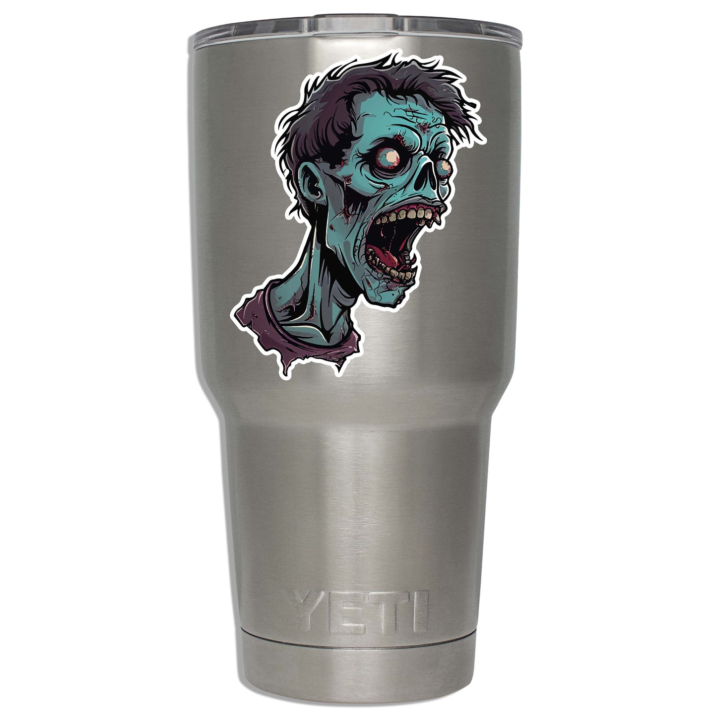 Monroeville Mall Muncher Zombie Head Vinyl Sticker for suitcase, laptop, car or water bottle, luggage tag, travel gift