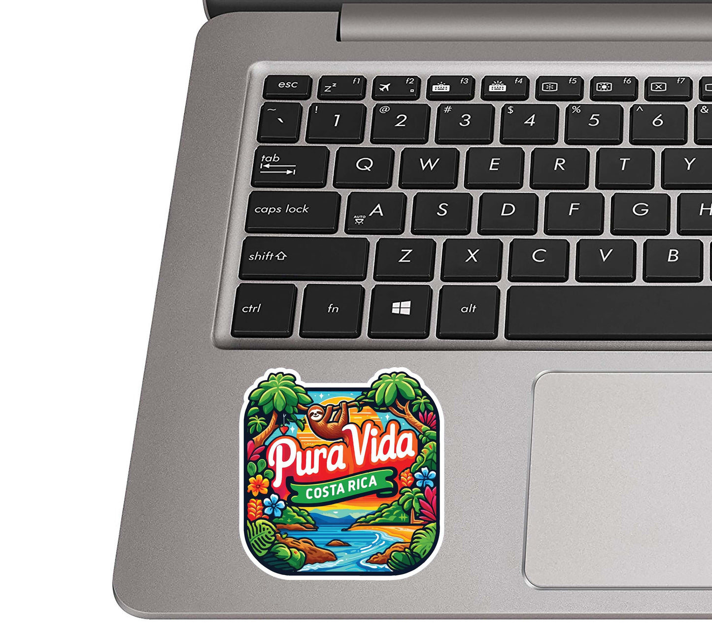 Pura Vida Tropical Vinyl Sticker Pure Life Travel Decal for Laptop Water Bottle Suitcase Car Costa Rica Beach Gift