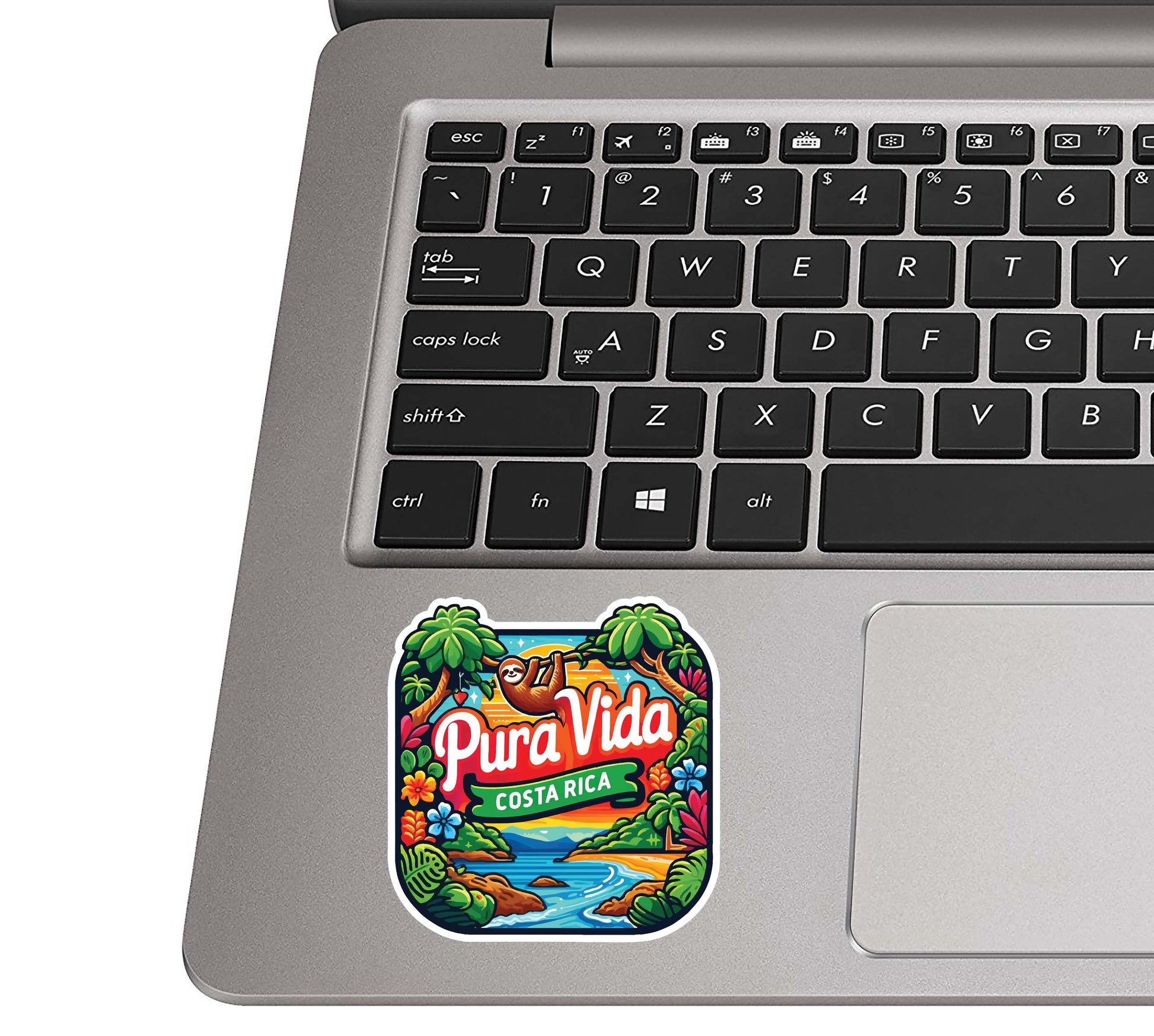 Pura Vida Tropical Vinyl Sticker Pure Life Travel Decal for Laptop Water Bottle Suitcase Car Costa Rica Beach Gift