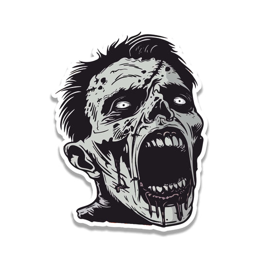 Black and White Monroeville Mall Zombie Vinyl Sticker for Laptop Car Water Bottle Suitcase Luggage Tag Horror Fan Gift