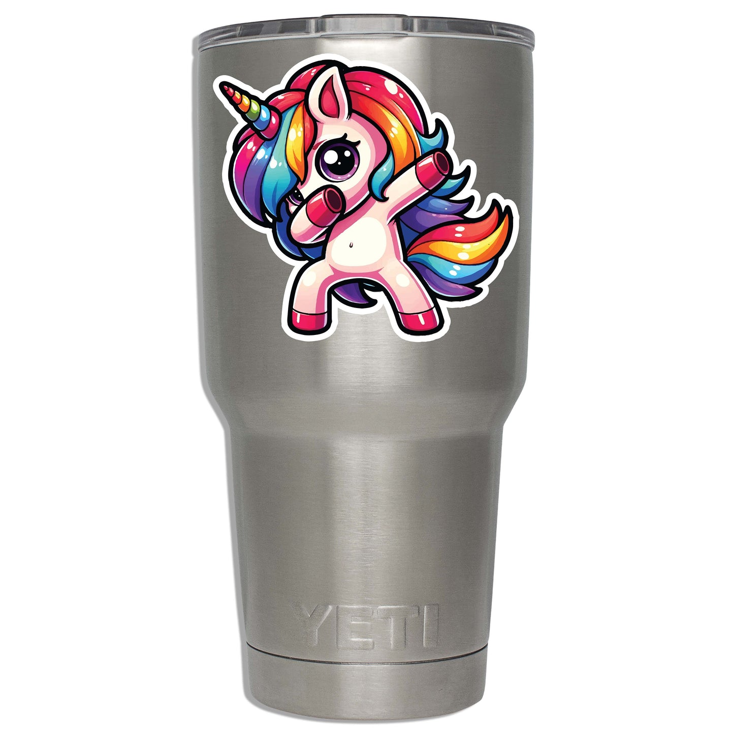 Rainbow Unicorn Dab Vinyl Sticker Cute Kawaii Decal for Laptop Water Bottle Car Suitcase Travel Gift