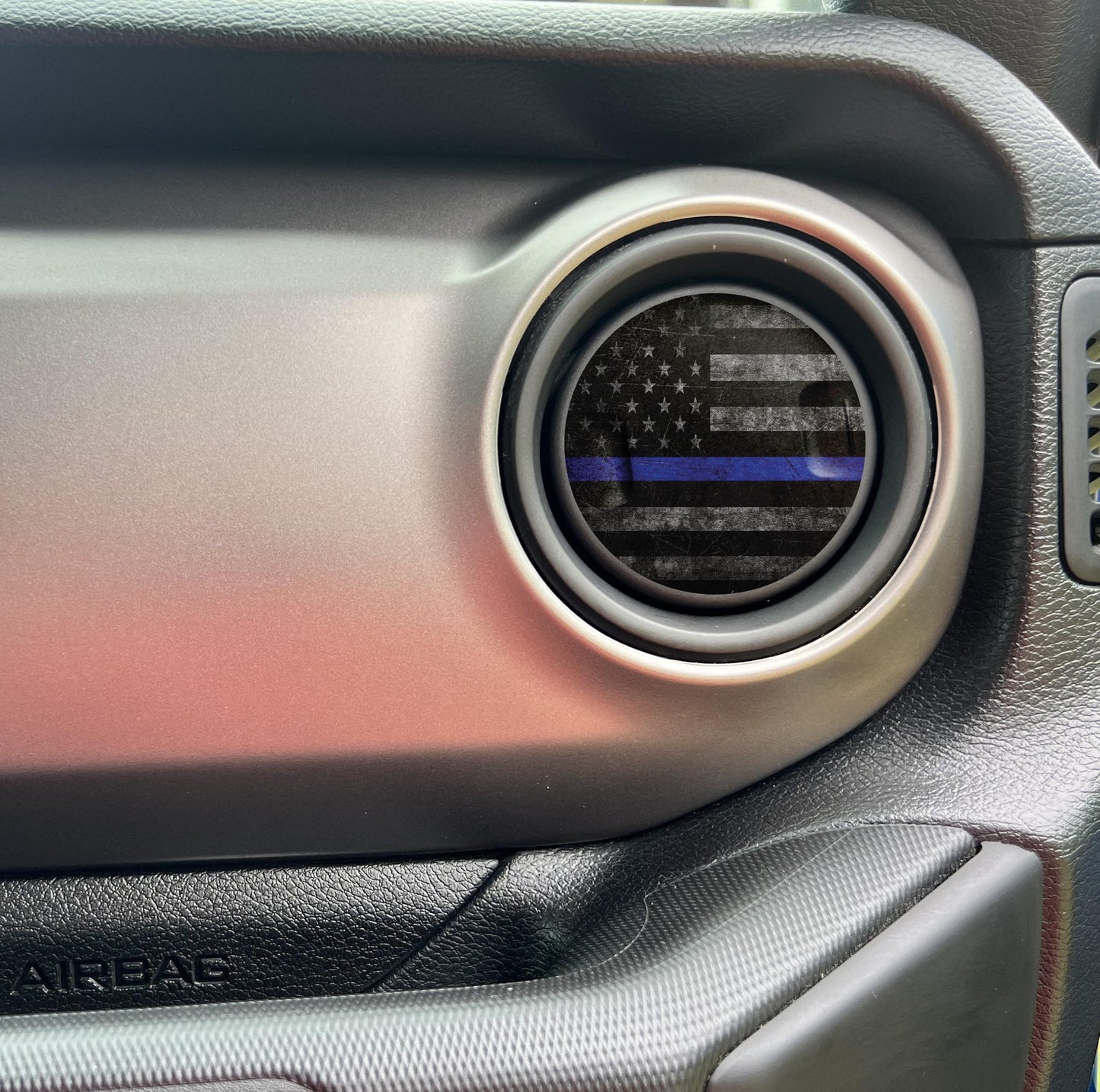 American Flag Air Vent Overlays • Heater AC Vent Decals Fits Jeep Wrangler 2011-2024/Fits Jeep Gladiator 2019-2024