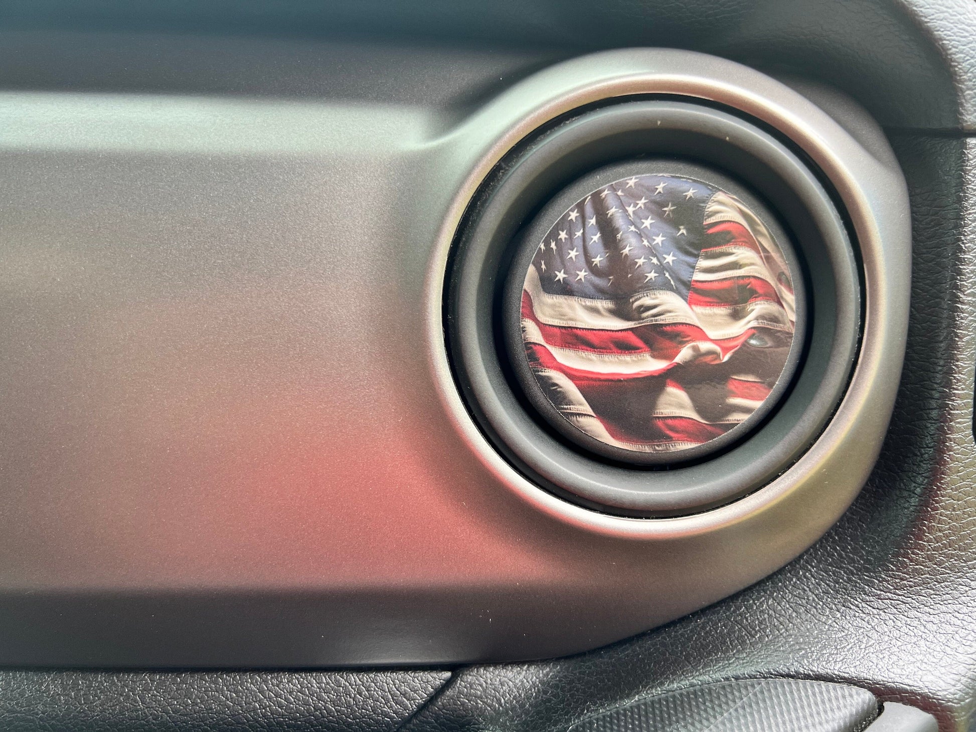 American Flag Air Vent Overlays • Heater AC Vent Decals Fits Jeep Wrangler 2011-2024/Fits Jeep Gladiator 2019-2024